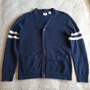 Levi's Men's Cardigan - Small - Navy Blue - Button Down Sweater